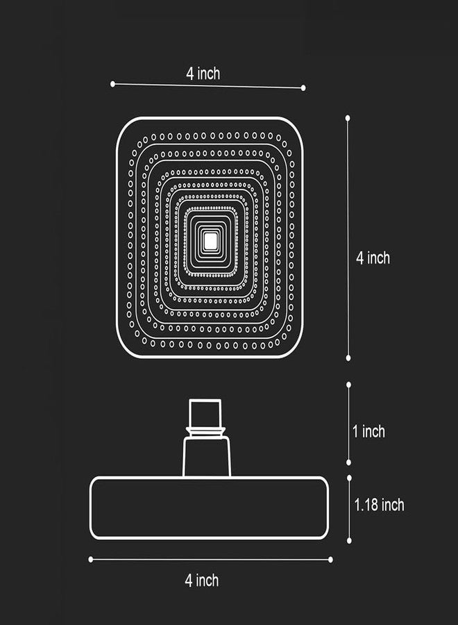 Houza Bathroom Shower Head - 4x4 Inch Square Design with 7-Inch Arm, with Smooth Water Flow and Quick DIY Installation - Image 5